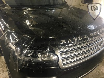 Range Rover Vogue на полировке, защитной пленке и керамике - Защитная пленка на капот | Фото