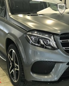 Защита Mercedes GLS матовой полиуретановой пленкой Hexis Bodyfence - Антигравийная защита | Фото